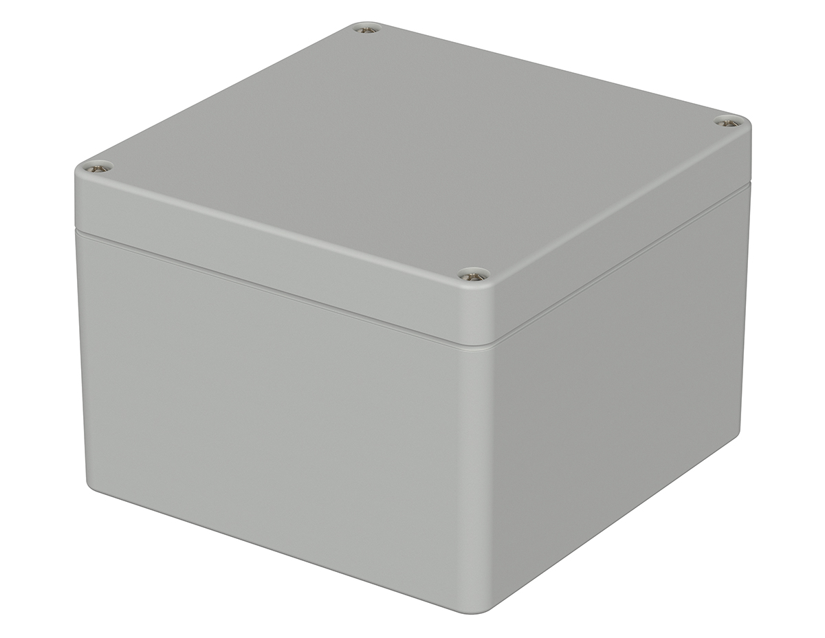 Bopla Euromas Series Light Grey ABS Enclosure, IP66, Light Grey Lid, 122 x 120 x 85mm