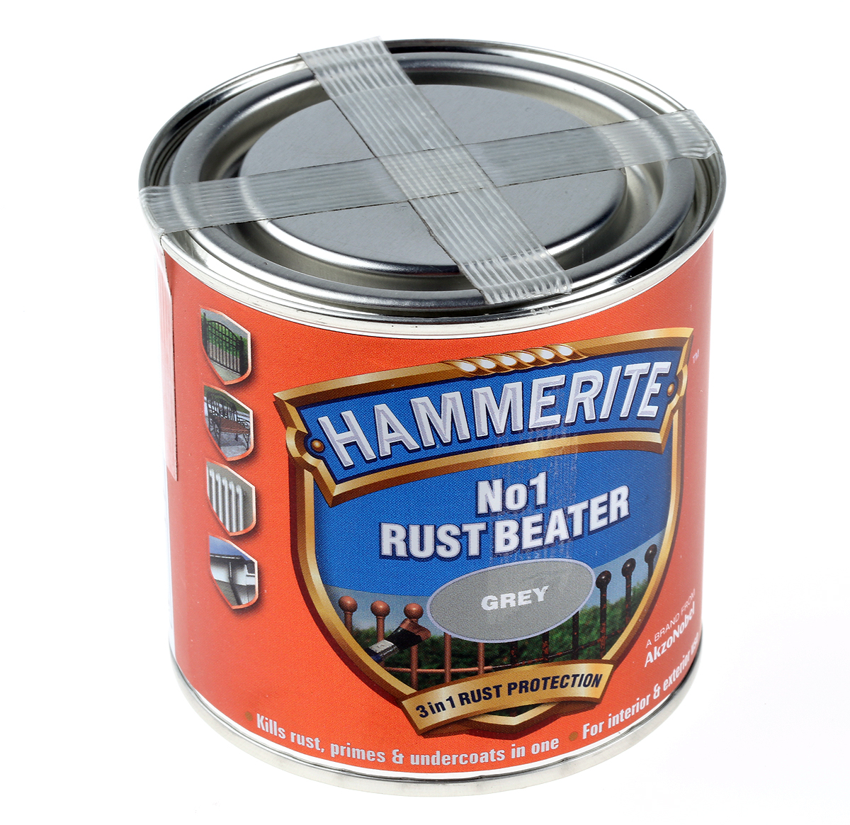 Hammerite No1 Rust Beater Metal Paint in Smooth Grey 250ml
