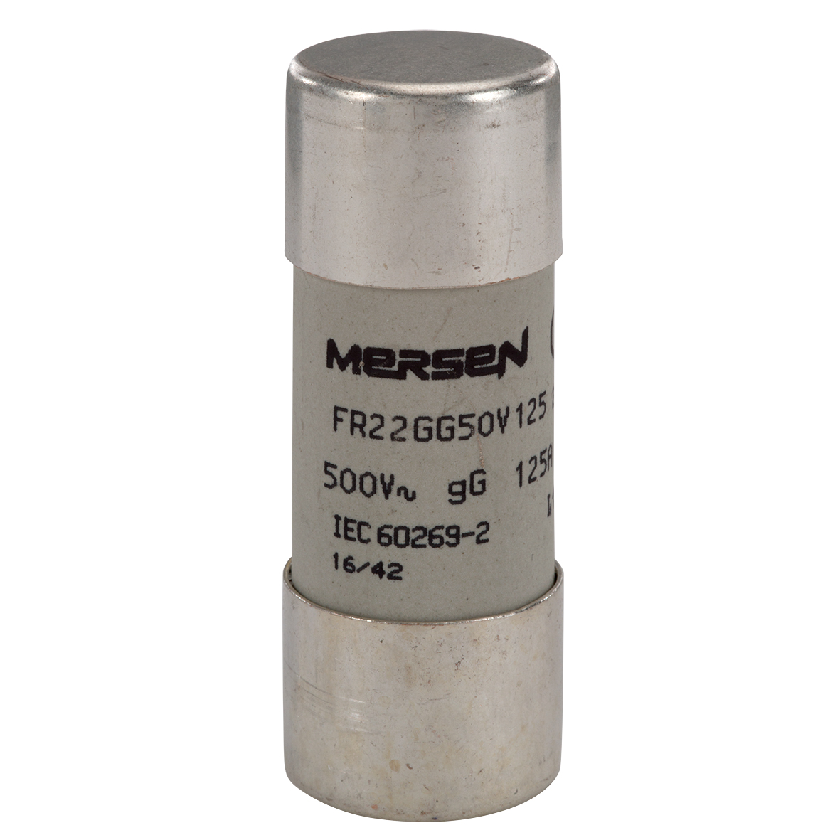 Mersen 125A Slow-Blow Ceramic Cartridge Fuse, 22.2 x 58mm