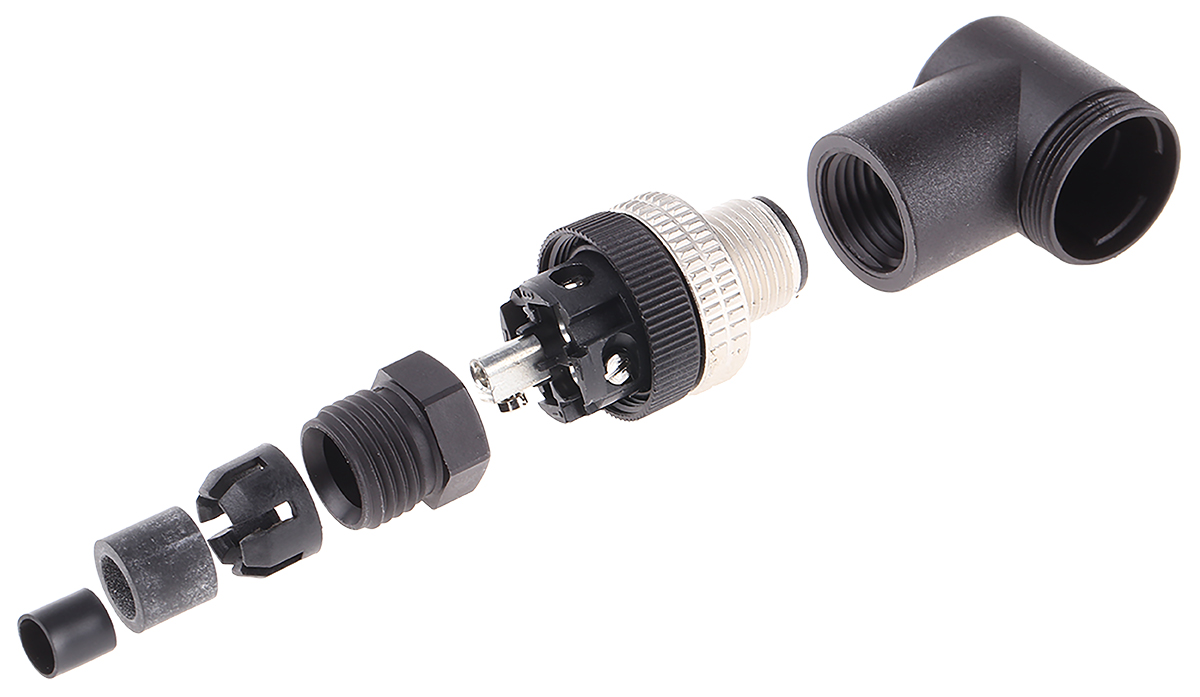 Telemecanique Sensors Circular Connector, 5 Contacts, Cable, M12 Connector, Plug, Male, IP67, XZCC Series