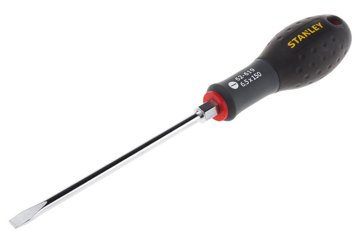 Stanley Slotted  Screwdriver, 6.5 mm Tip, 150 mm Blade, 150 mm Overall