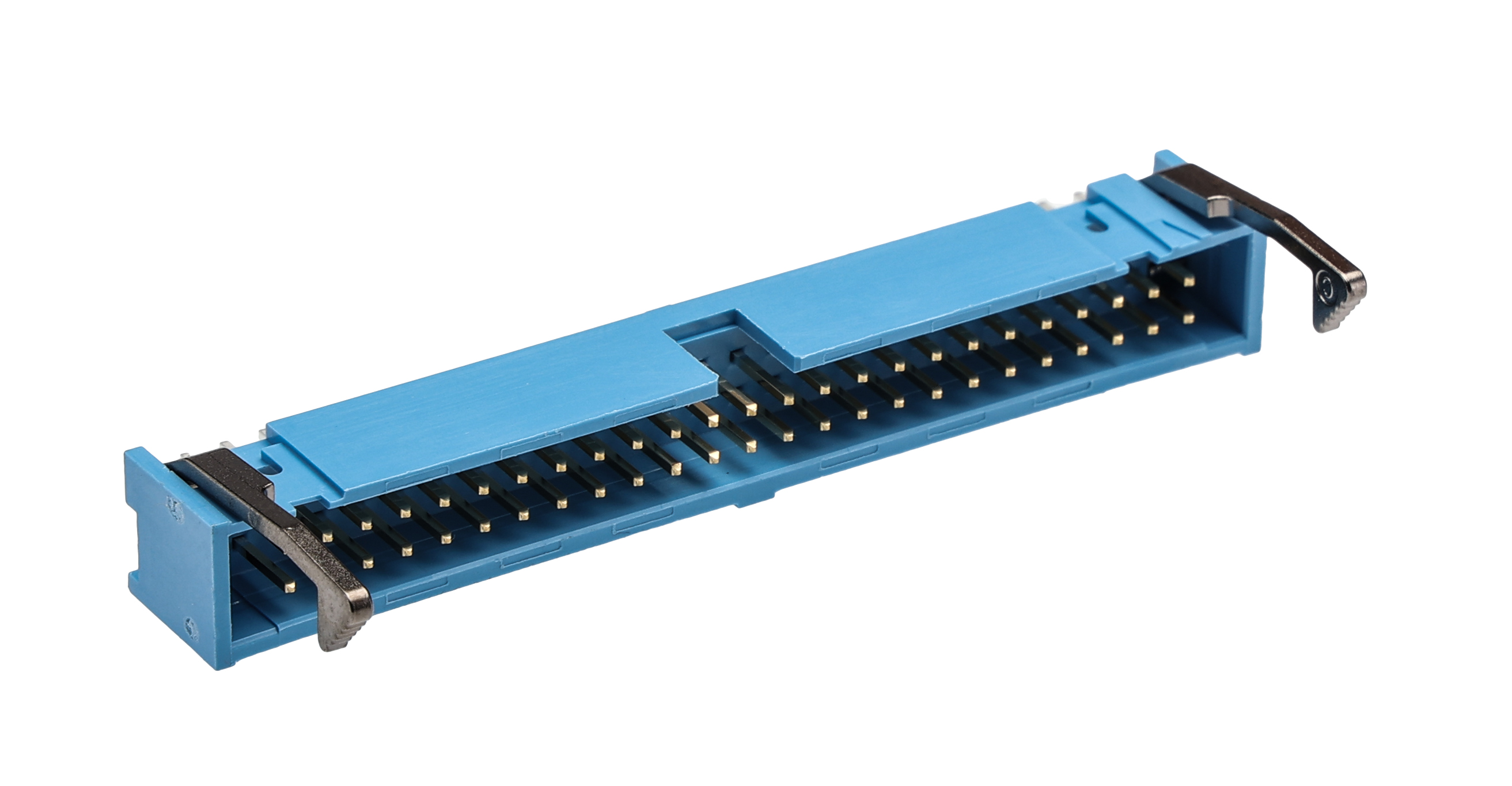 TE Connectivity AMP-LATCH Series Straight Through Hole PCB Header, 50 Contact(s), 2.54 mm Pitch, 2 Row, Shrouded