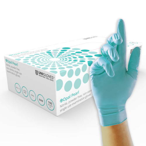 Unigloves GP0*** Powder-Free Nitrile Disposable Gloves, Size S, 100 per Pack