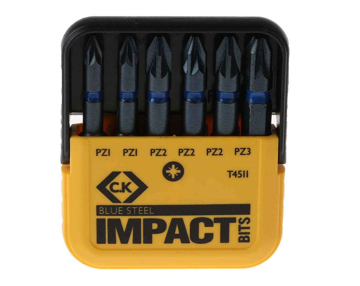 CK Impact Bit Set 6 Pieces, Pozidriv