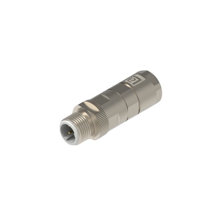 Lumberg Automation M12 Crimp Rail Series Ethernet Connector, Cable, Cat5 Straight