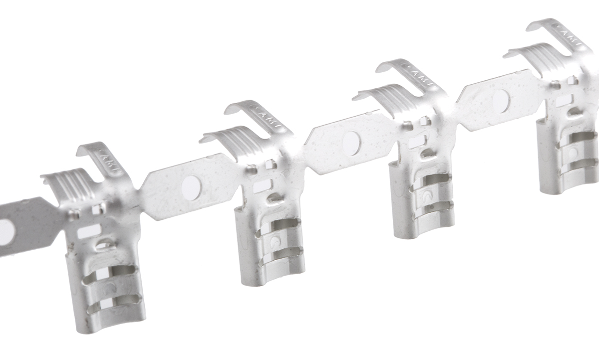 TE Connectivity FASTON .187 Uninsulated Female Spade Connector, Flag Terminal, 4.75 x 0.81mm Tab Size, 0.5mm² to 1.5mm²