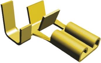 TE Connectivity FASTON .187 Uninsulated Female Spade Connector, Flag Terminal, 4.75 x 0.51mm Tab Size, 0.8mm² to 2mm²