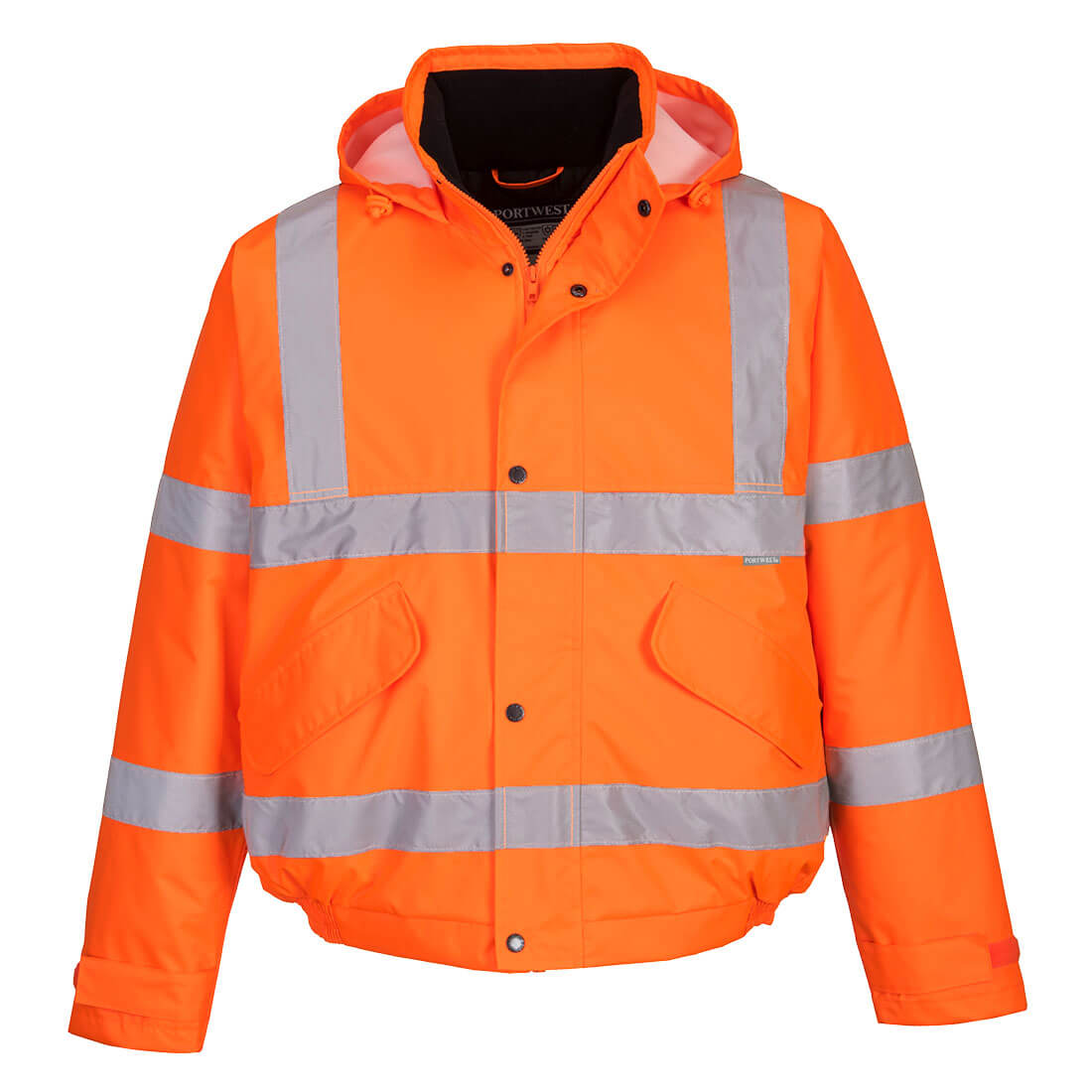 Portwest S463 Orange Unisex Hi Vis Bomber Jacket, XL