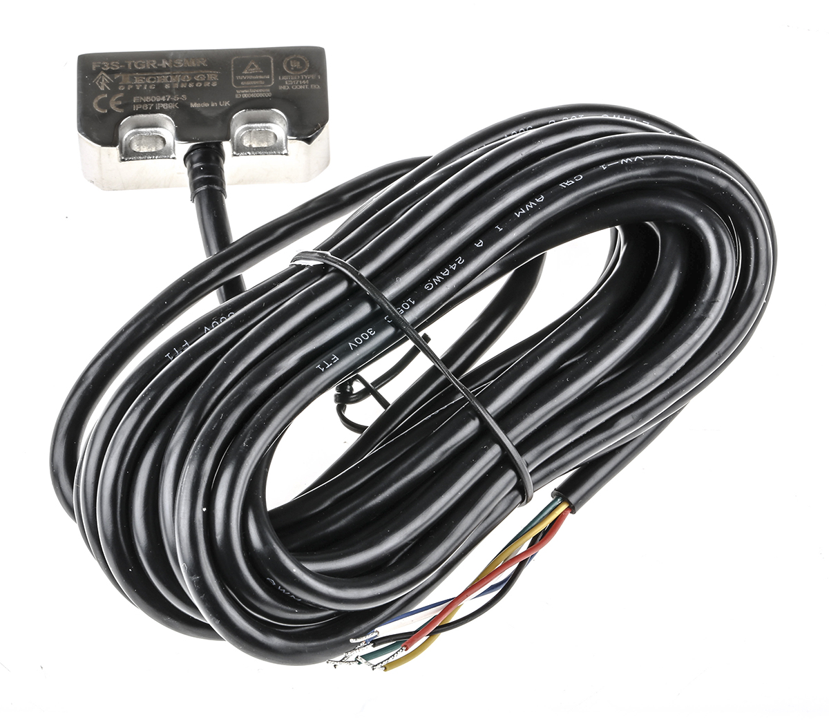 Omron F3S-TGR-N_R Series Magnetic Non-Contact Safety Switch, 24V dc, Stainless Steel Housing, NO/2NC, 5m Cable
