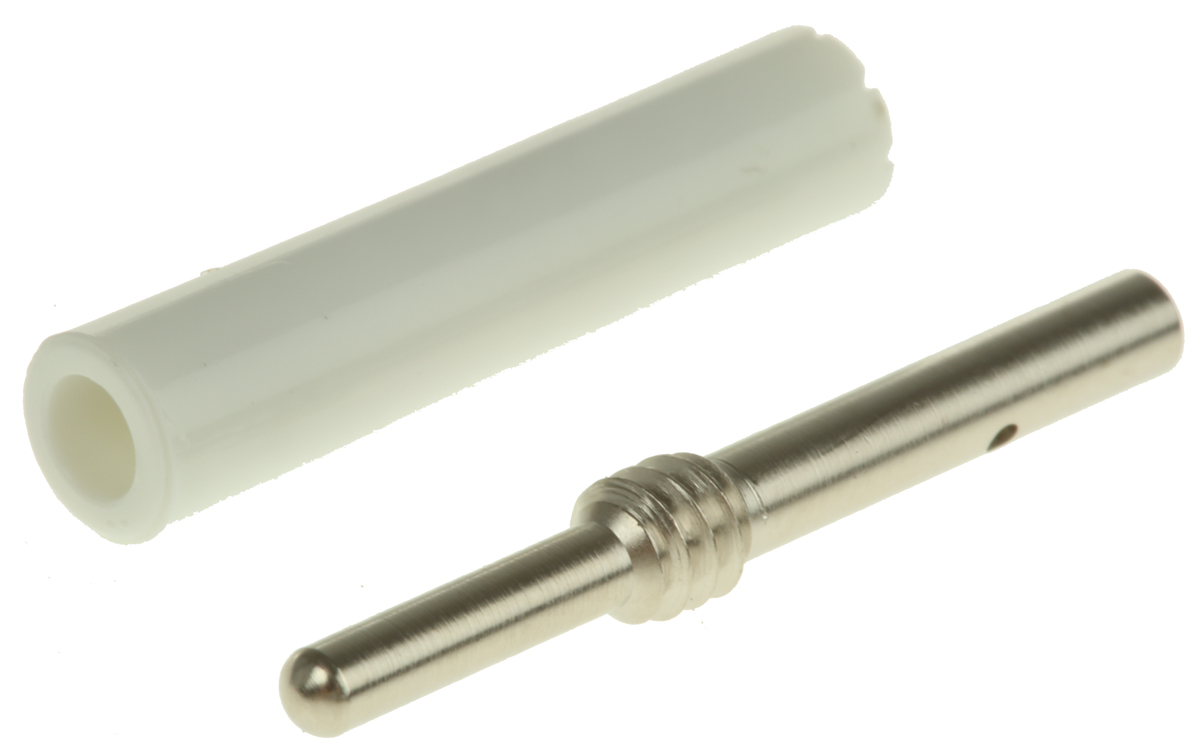 WIMA White Male Test Socket, 2mm Connector, Solder Termination, 10A, Nickel Plating