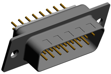 Norcomp SEAL-D 15 Way Through Hole D-sub Connector Plug, 2.769mm Pitch