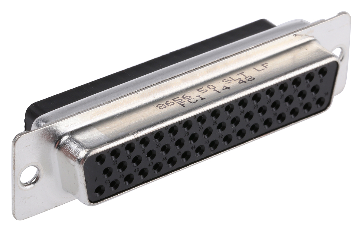 Amphenol Communications Solutions 8656 50 Way Cable Mount D-sub Connector Socket, 2.76mm Pitch