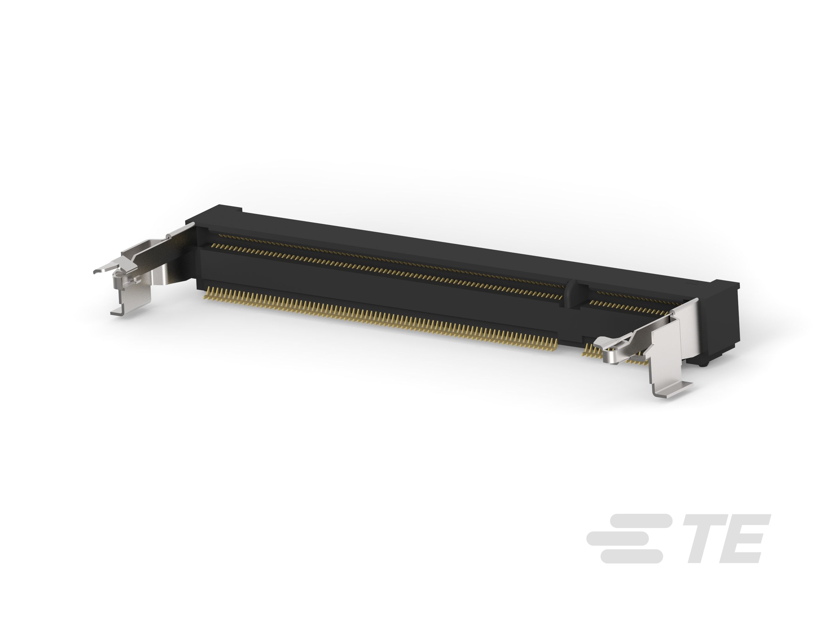 TE Connectivity 0.6mm Pitch 200 Way, Right Angle SMT Mount DIMM Socket ,1.8 V ,500mA