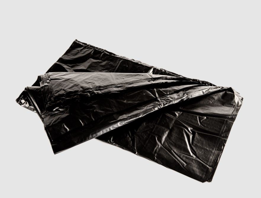 Cromwell Polythene Black LDPE Bin Bag, 300L Capacity, 35μm Thickness, 100 per Package