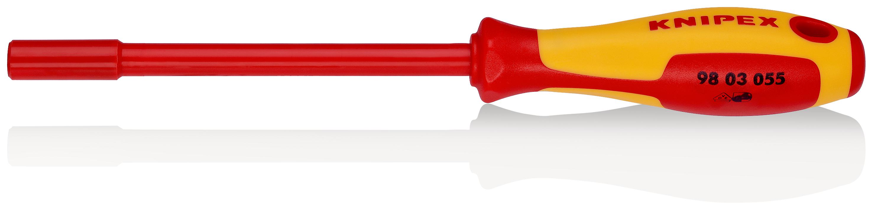 Knipex Hexagonal Nut Driver, 5.5 mm Tip, VDE/1000V, 125 mm Blade, 232 mm Overall