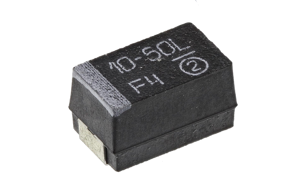 Vishay 10μF MnO2 Tantalum Capacitor 50V dc, TR3 Series