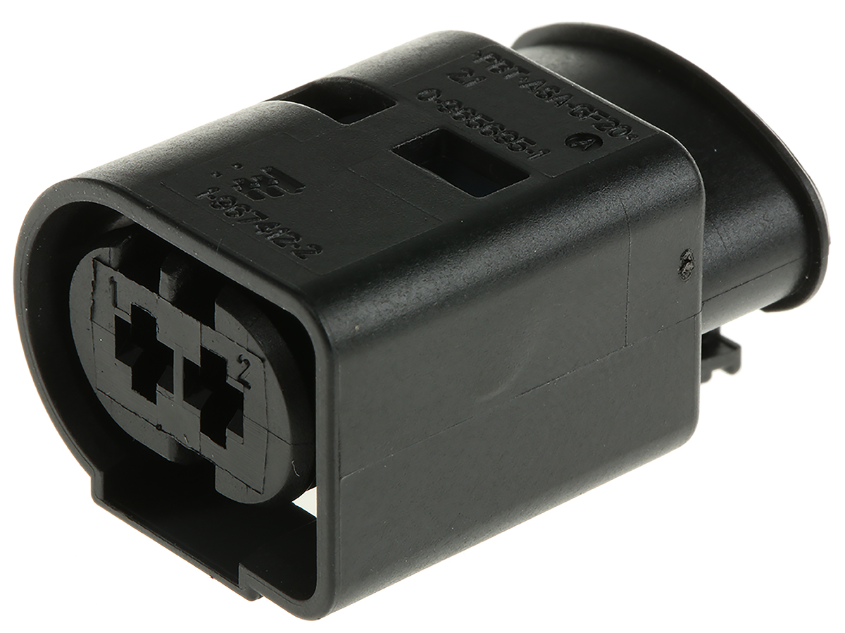 TE Connectivity, Junior Power Timer Automotive Connector Socket Black Cable Mount 2 Way 1-967412-2