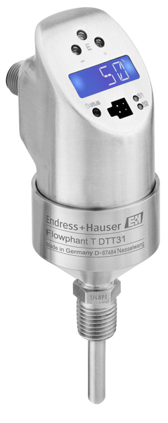 Endress+Hauser Flowphant DTT31 Series Mass Flow Rate Flow Switch for Liquid, 0.03 m/s Min, 3 m/s Max