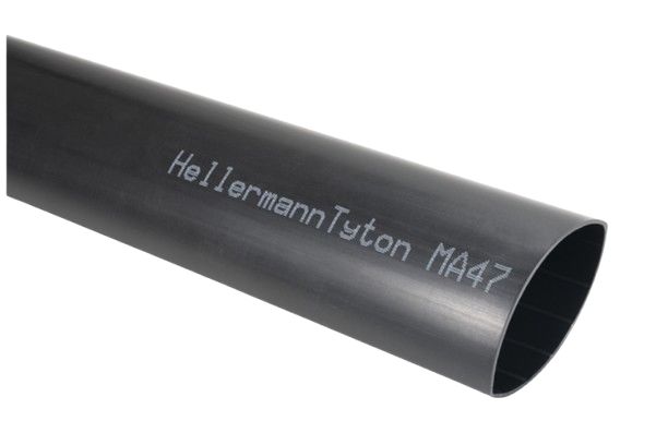HellermannTyton Adhesive Lined Halogen Free Heat Shrink Tubing, Black 40mm Sleeve Dia. x 1m Length 4:1 Ratio, MA47