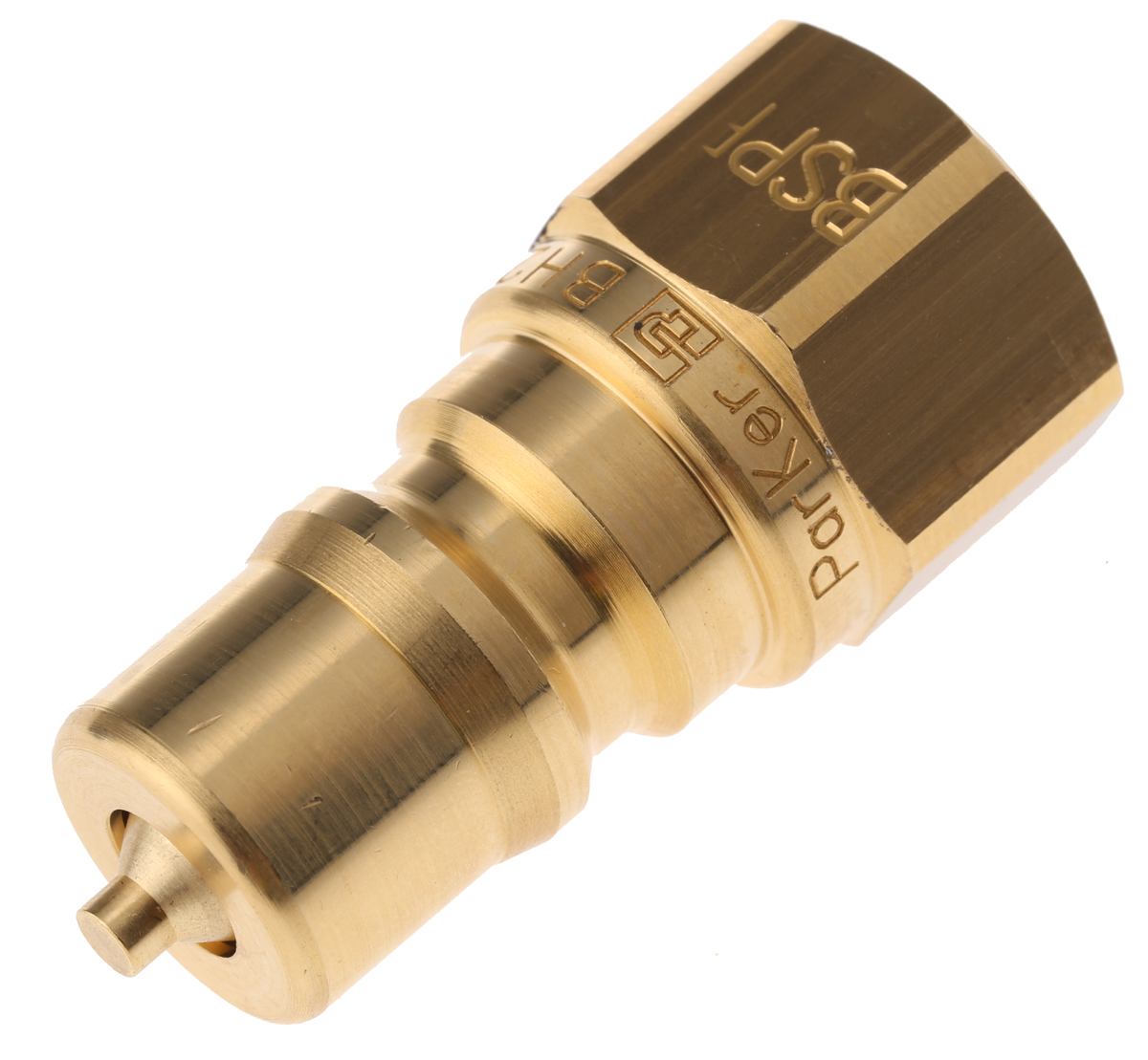 Parker Brass Female Hydraulic Quick Connect Coupling, G 1/4 Male