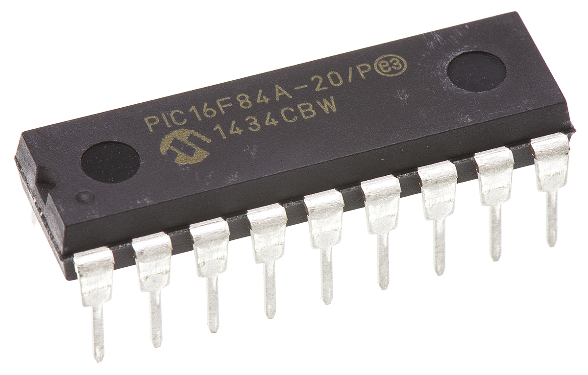 Microchip PIC16F84A-20/P, 8 bit PIC, PIC16F84A Microcontroller, 20 MHz, 1kB FLASH, 18-Pin PDIP