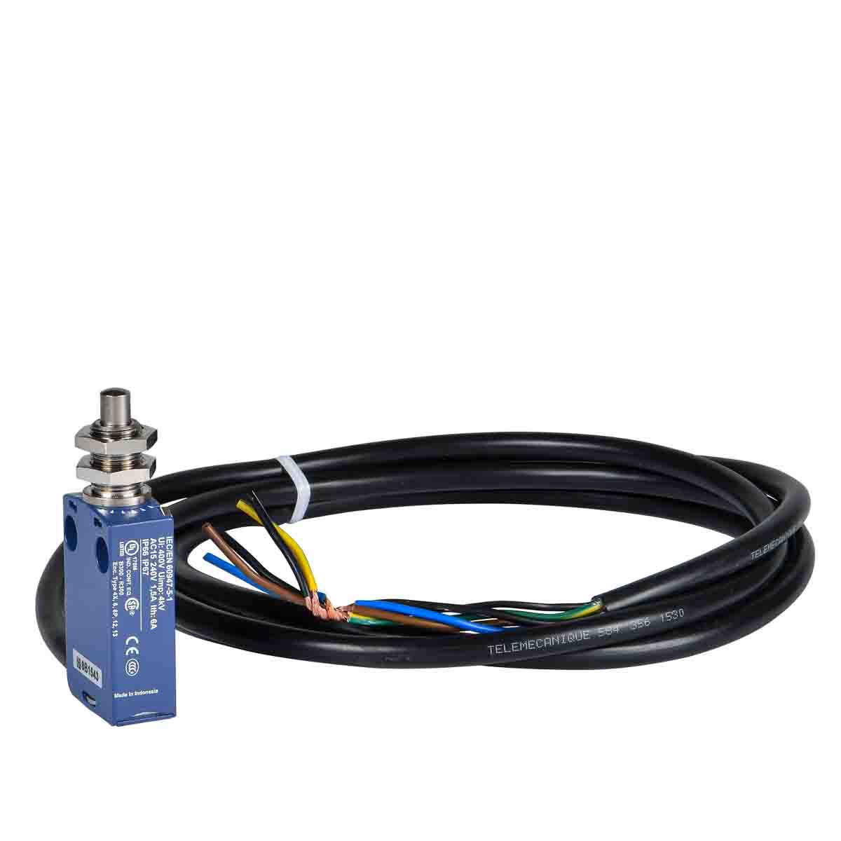 Telemecanique Sensors XCMD Series Plunger Limit Switch, 1NC/1NO, IP66, IP67, IP68, DPST, Zinc Alloy Housing, 240V ac