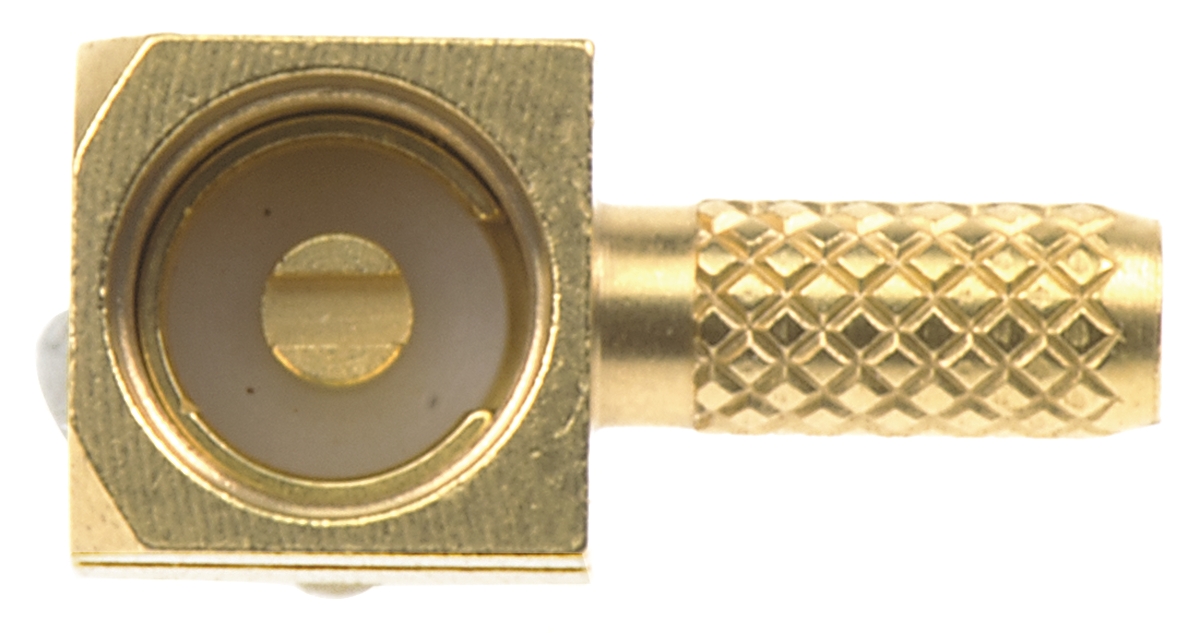 Radiall, Plug Cable Mount MCX Connector, 50Ω, Crimp Termination, Right Angle Body