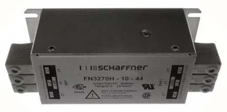 Schaffner, FN3270 10A 520/300 V ac 60Hz, Chassis Mount EMC Filter, Terminal Block 3 Phase