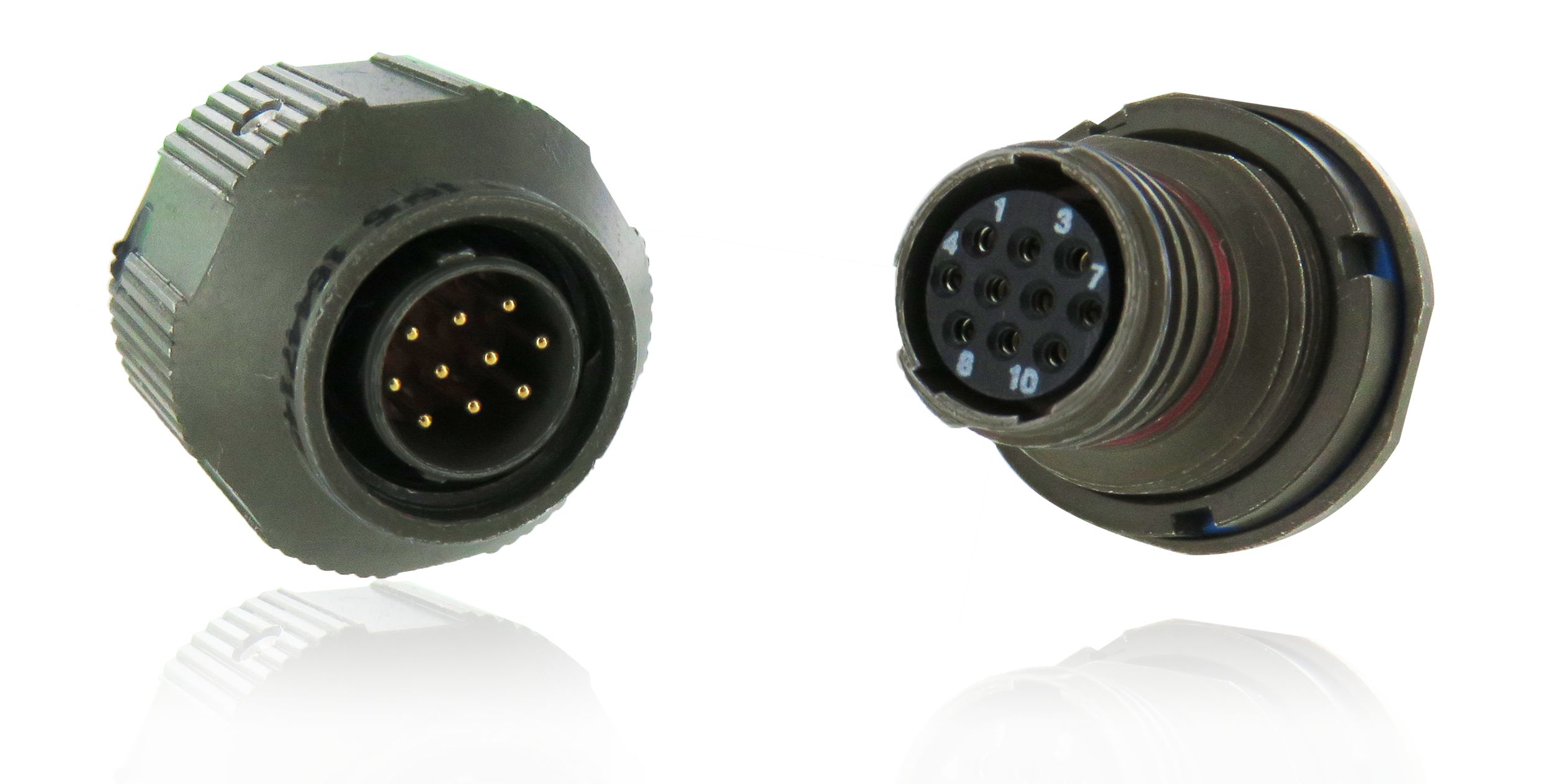 Amphenol Socapex, 2M805 3 Way Flange Mount MIL Spec Circular Connector Receptacle, Socket Contacts,Shell Size 8,