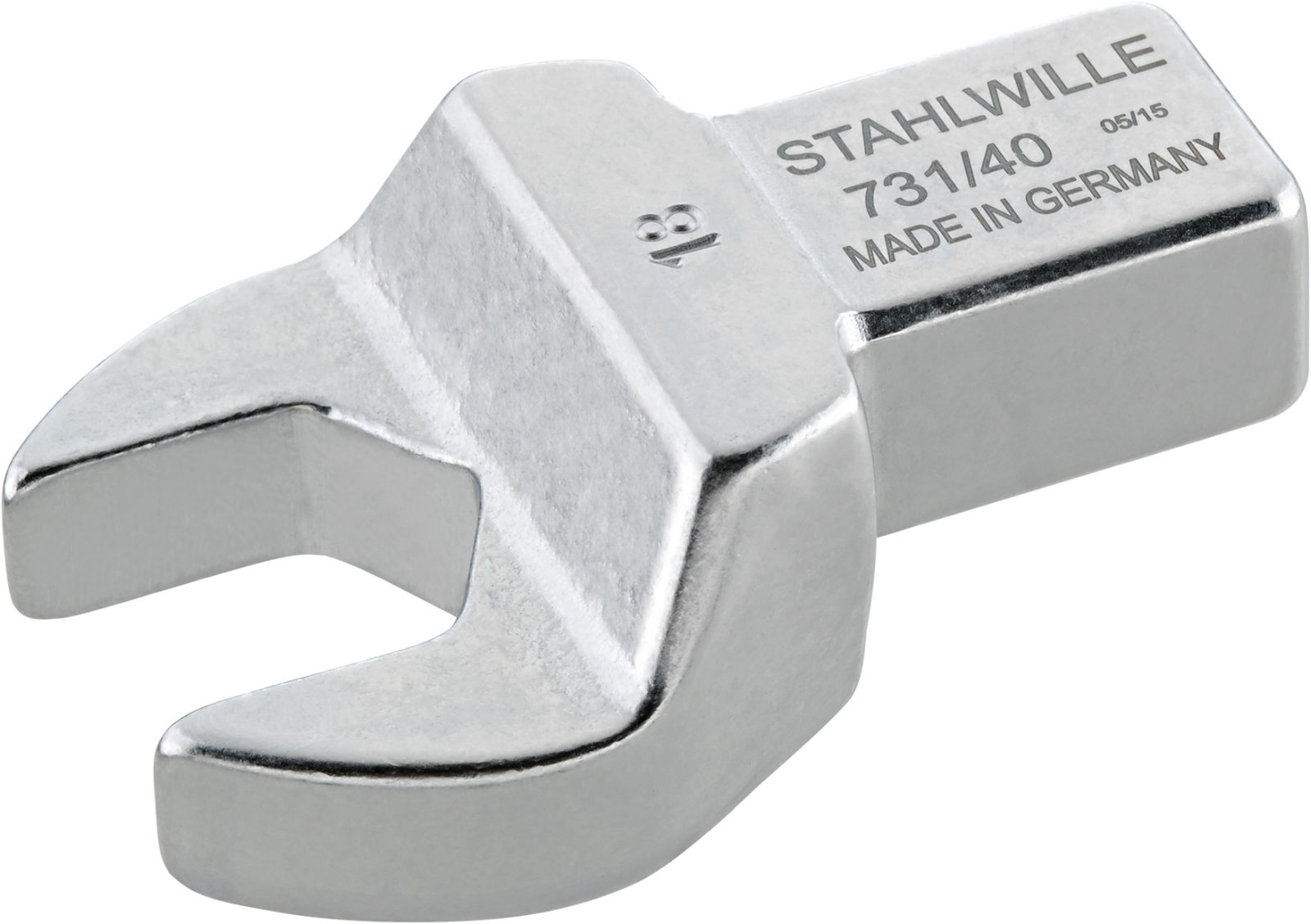STAHLWILLE 731/40 Series Open Ended Insert Insertion Wrench, 53 mm, 14 x 18mm Insert, Chrome Plated Finish