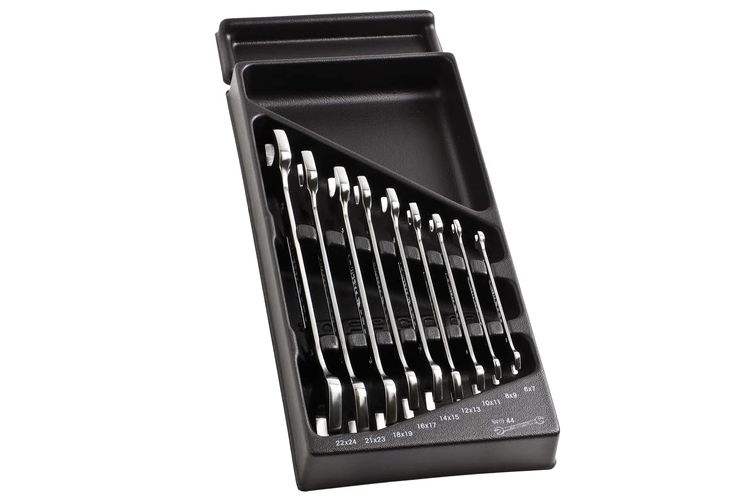 Facom MOD.44 Series 9-Piece Spanner Set, 6 x 7 → 22 x 24 mm
