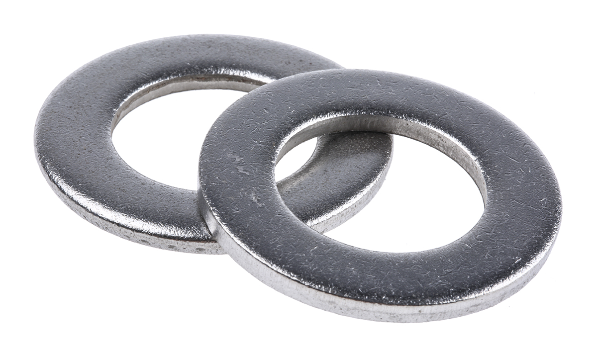 RS PRO A2 304 Stainless Steel Plain Washers, M20, DIN 125A