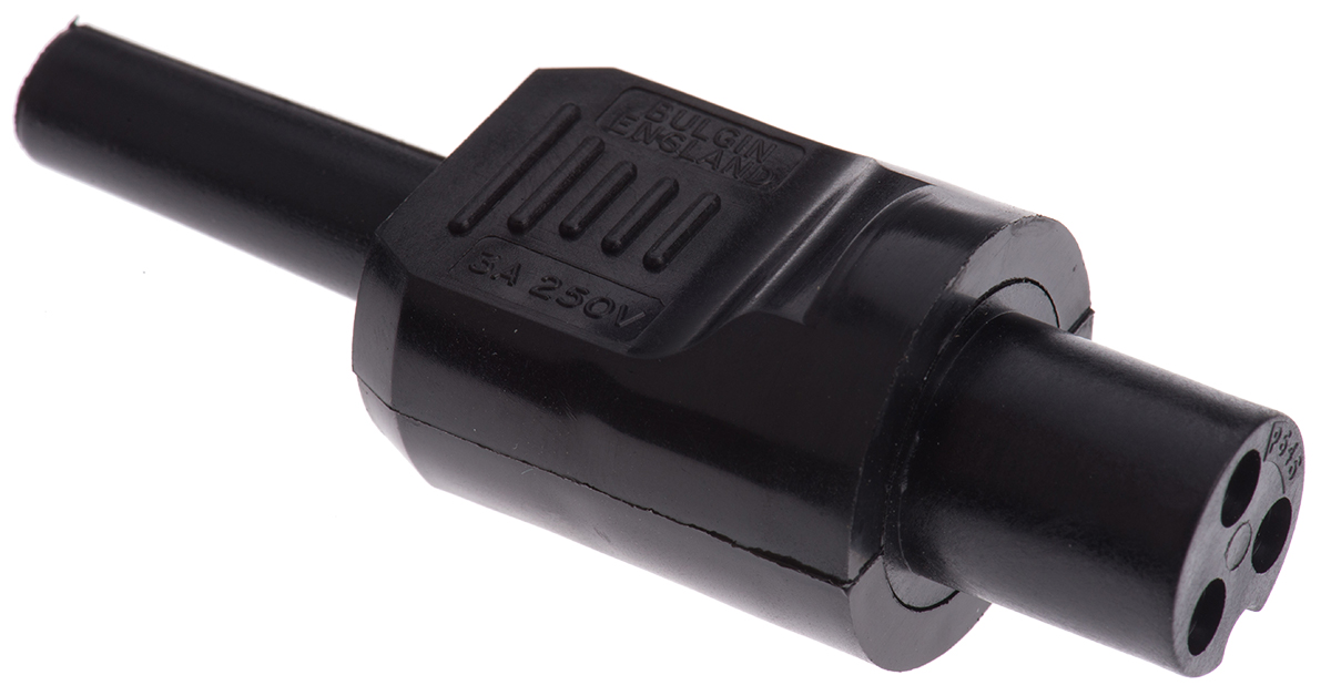 Bulgin, PX0646 Miniature Power Connector Cable Mount Socket, 2P + E, Solder Termination, 3A, 250 V ac