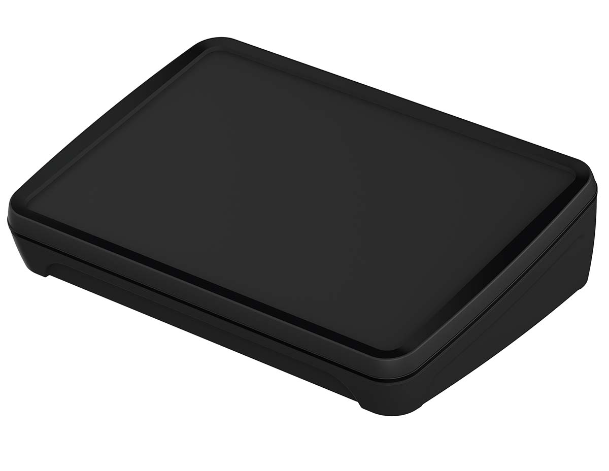 Bopla BoPad Series Black ABS Desktop Enclosure, Sloped Front, 215 x 150 x 53mm