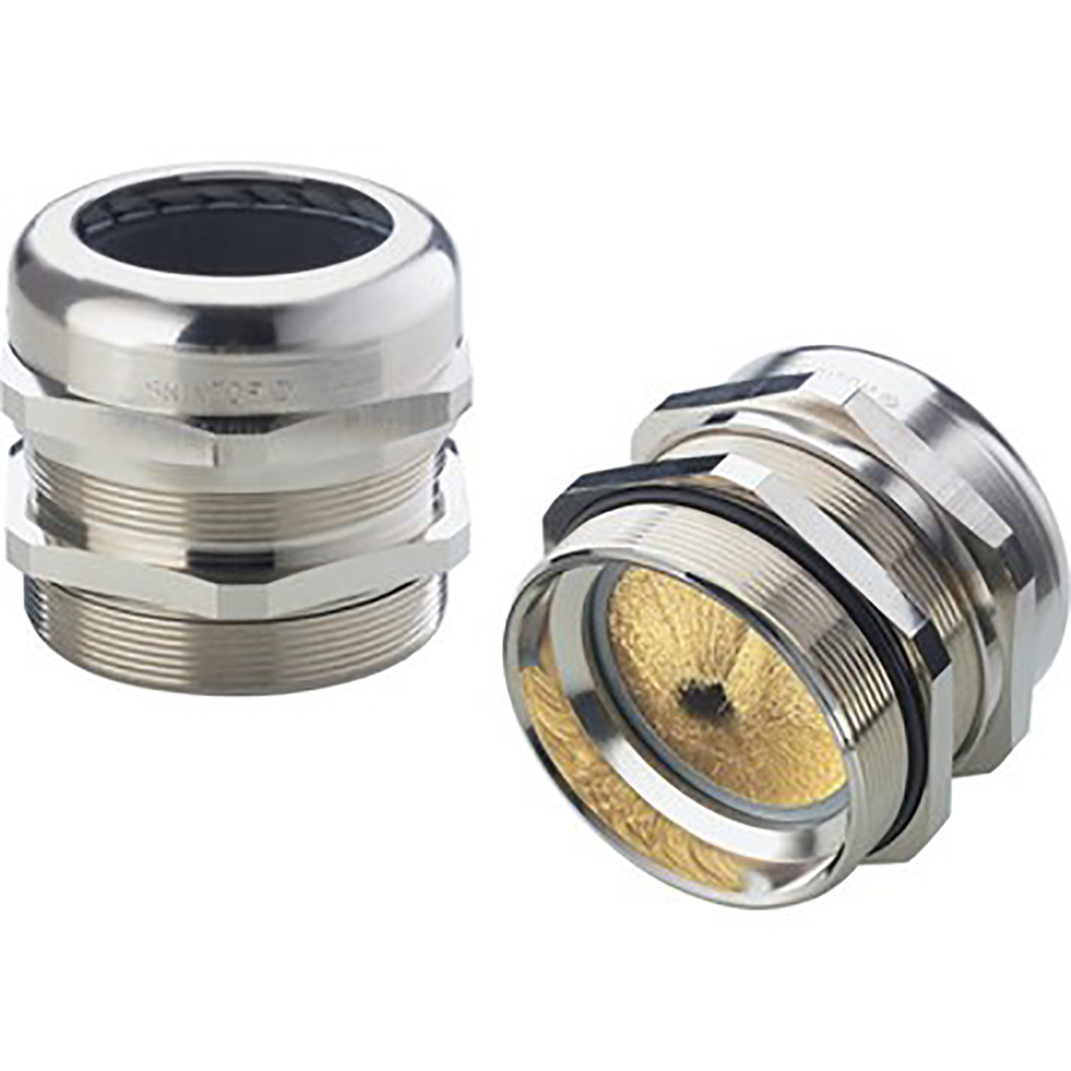 Lapp SKINTOP Series Metallic Nickel Plated Brass Cable Gland, M40 Thread, 19mm min., 28mm max., IP69K