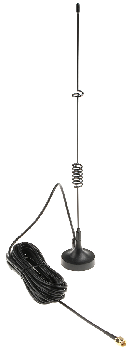Siretta MIKE2A/5M/LL1/SMAM/S/S/26 Whip Multiband Antenna with SMA Connector, 2G (GSM/GPRS), 3G (UTMS), 4G, 4G (LTE