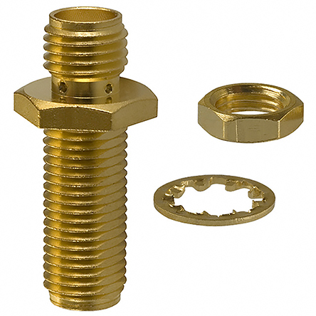 Cinch SMA Series, Jack Panel Mount SMA Connector, 50Ω, Straight Body