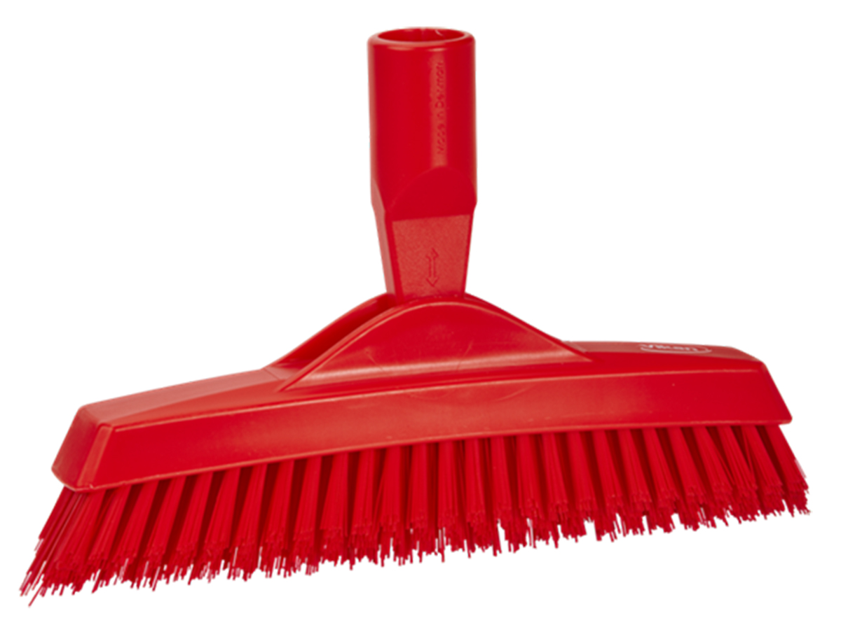 Vikan Very Hard Bristle Red Scrubbing Brush, 40mm bristle length, Polyester bristle material