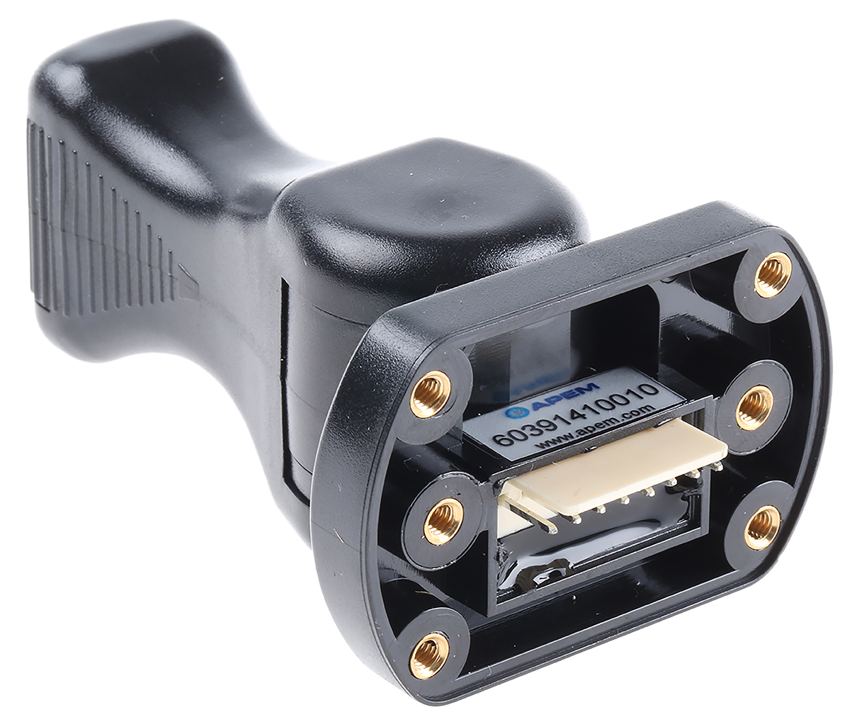 Apem 1-Axis Joystick Switch Lever, Hall Effect, IP67 5V