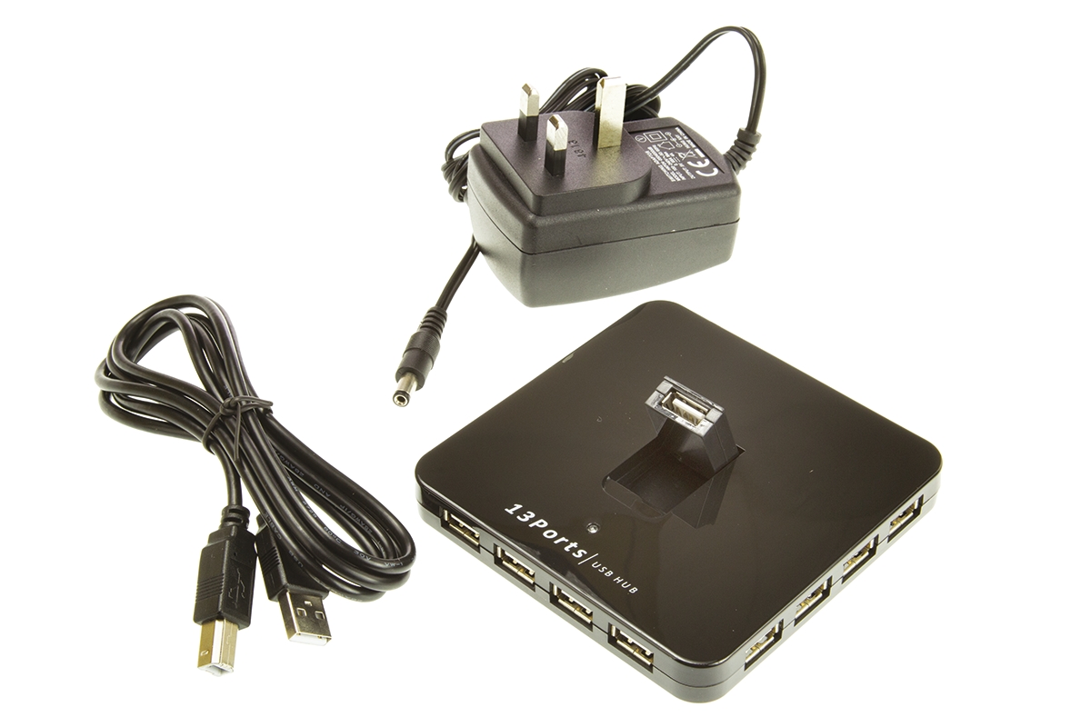 NewLink 13 Port USB 2.0 USB A  Hub, 85 x 130 x 140mm