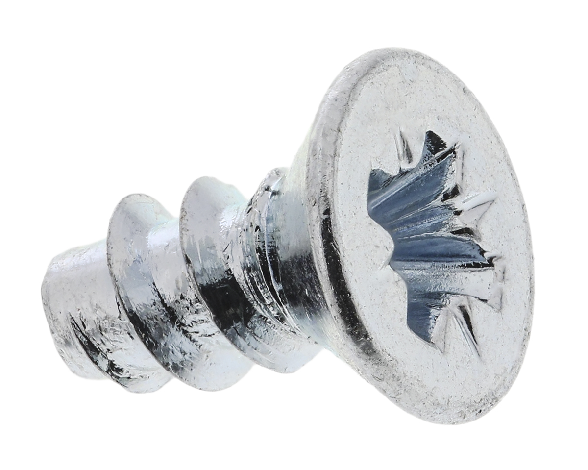 RS PRO Bright Zinc Plated Steel Countersunk Head Thread Forming Screw, N°4 x 1/4in Long 6mm Long