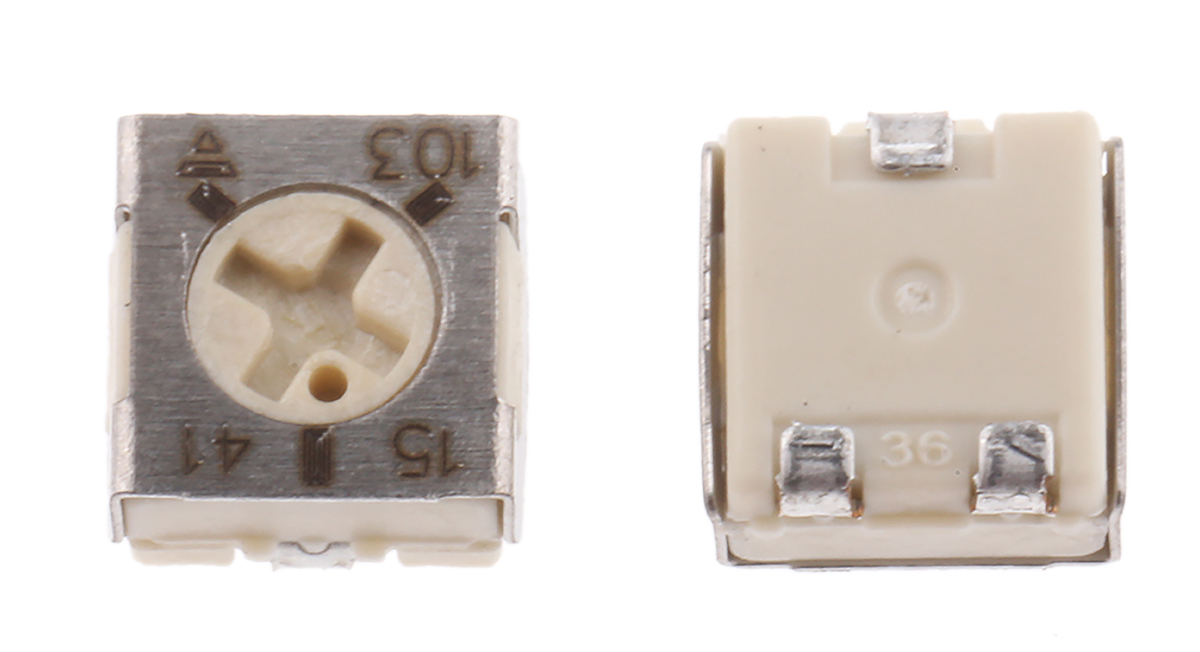 10kΩ, SMD Trimmer Potentiometer 0.25W Top Adjust Vishay, TS53