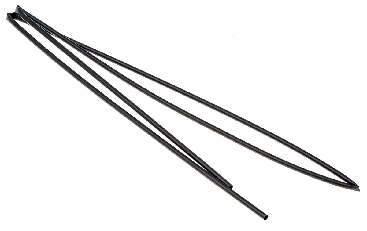 TE Connectivity Heat Shrink Tubing, Black 3mm Sleeve Dia. x 1.2m Length 3:1 Ratio, RNF-3000 Series