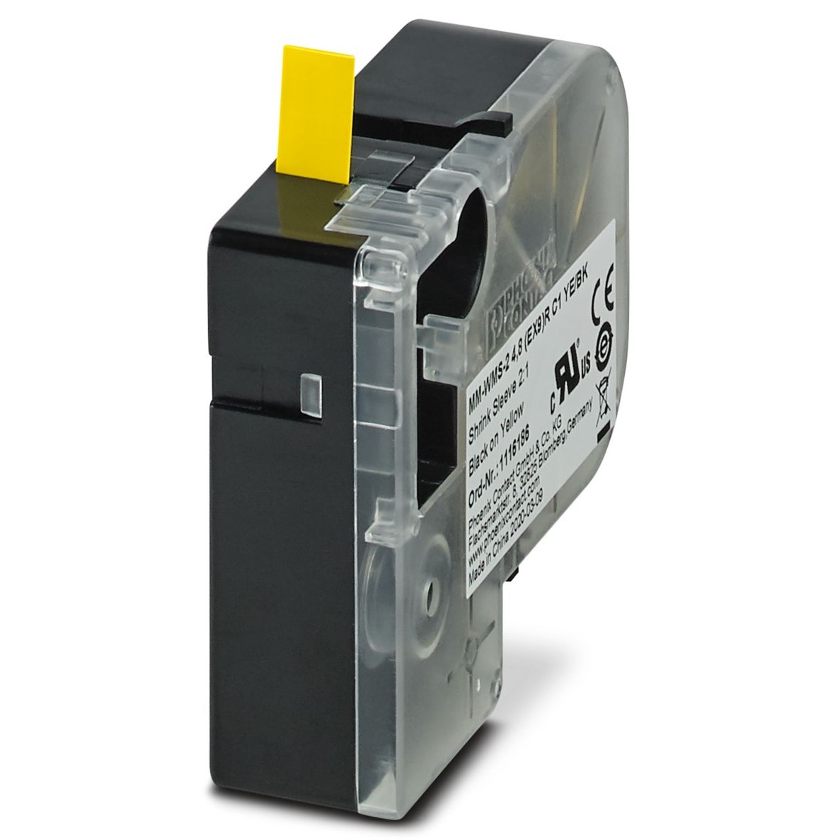 Phoenix Contact MM-WMS Heat Shrink Cable Marker, Yellow, 2.4 → 4.8mm Cable, for , for THERMOMARK, 1116186