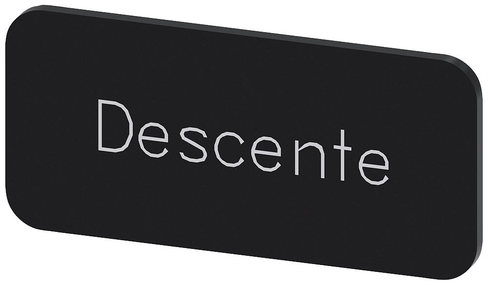 Siemens Labeling plate, Descente