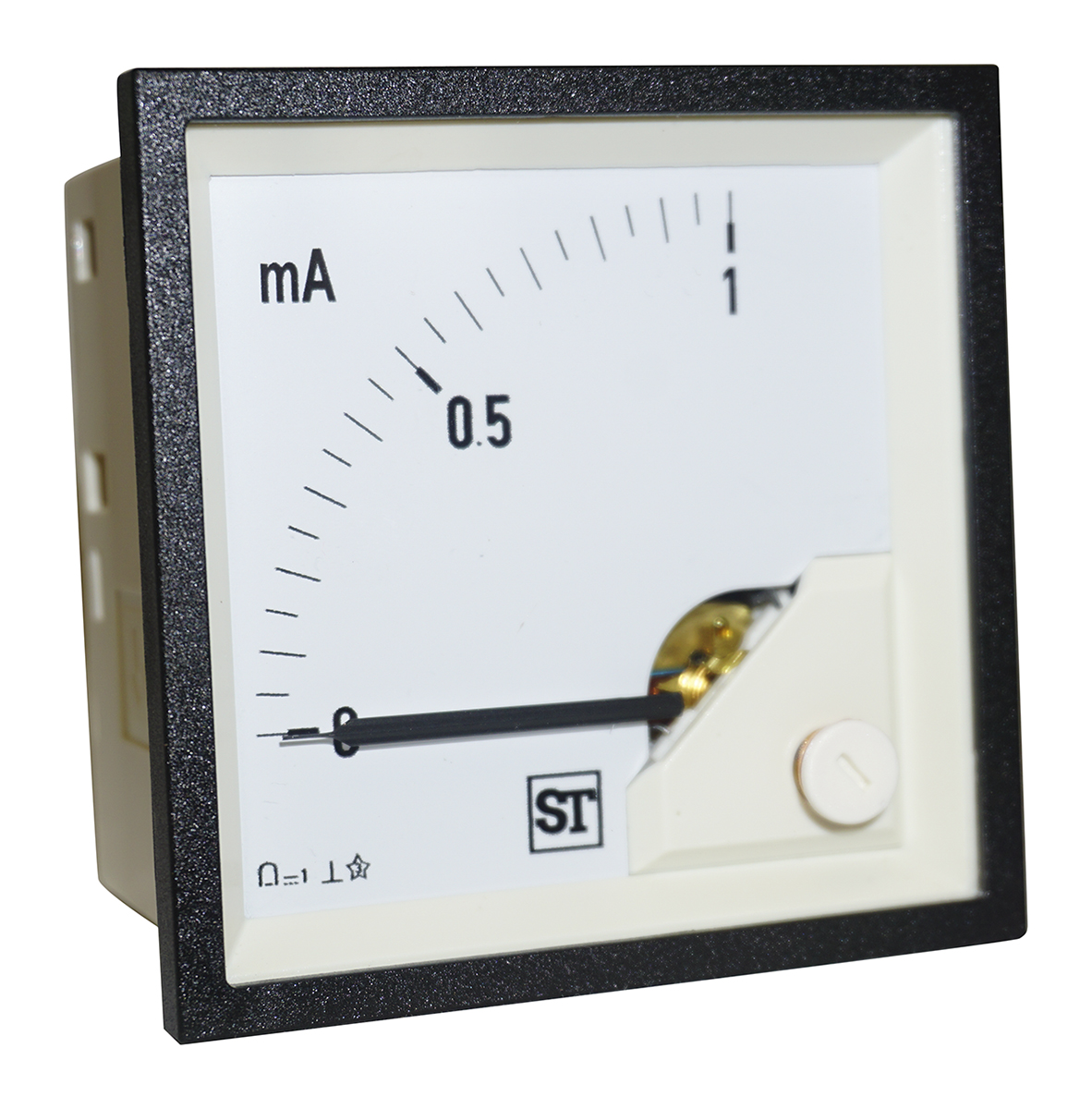 Sifam Tinsley Sigma Analogue Panel Ammeter 1mA DC, 68mm x 68mm Moving Coil