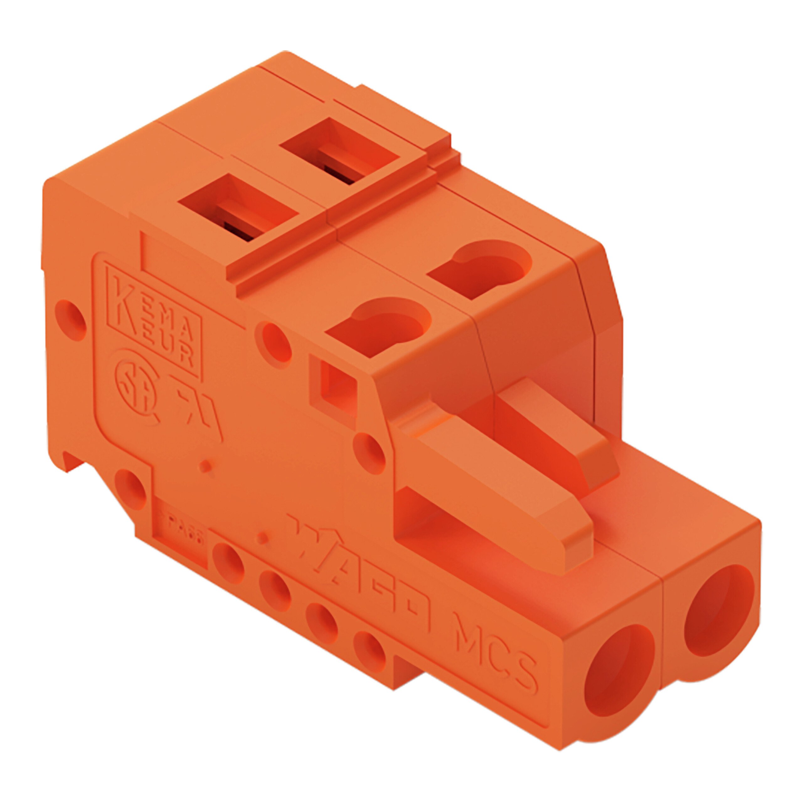 WAGO, 5.08mm Pitch, 231, 2 Way, Pluggable Terminal Block, Feed Through Plug, Cable Mount, Cage Clamp Termination,
