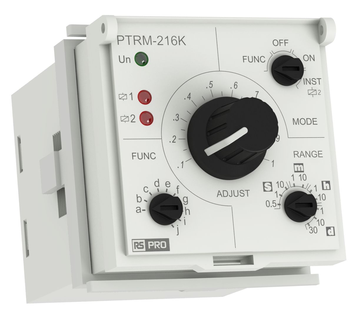 RS PRO Socket Mount Timer Relay, 12 → 240V ac/dc, 2-Contact, 50 m/s → 30days, 10-Function, SPDT