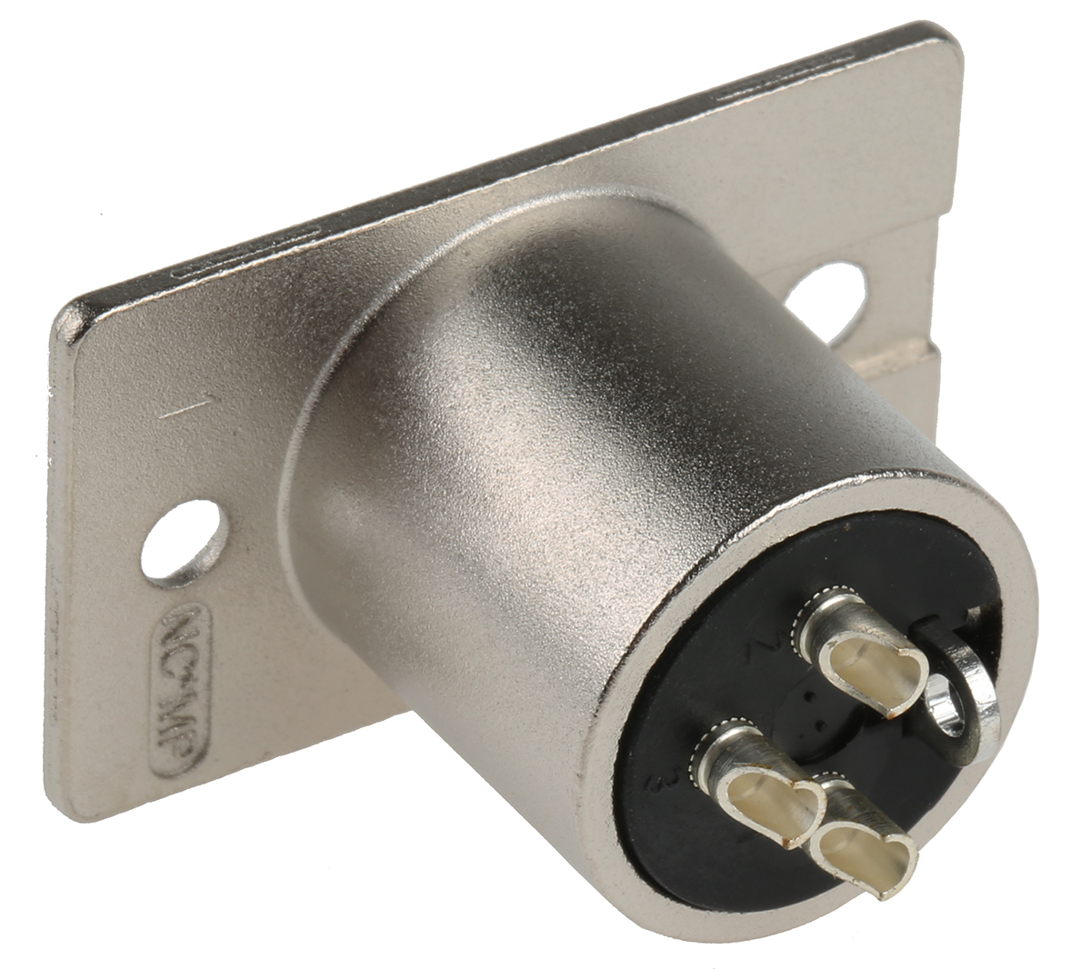 Neutrik Panel Mount XLR Connector, Male, 50 V, 3 Way, Silver over Nickel Plating