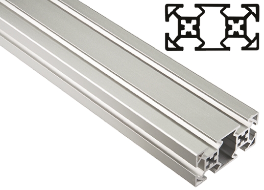 FlexLink Silver Aluminium Profile Strut, 30 x 60 mm, 7.2mm Groove, 2000mm Length, Series XF